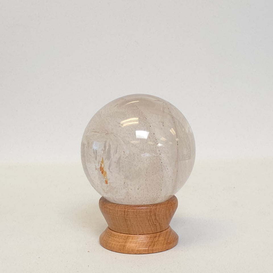 Clear Quartz Sphere with Golden Healer Inclusion | 50 mm