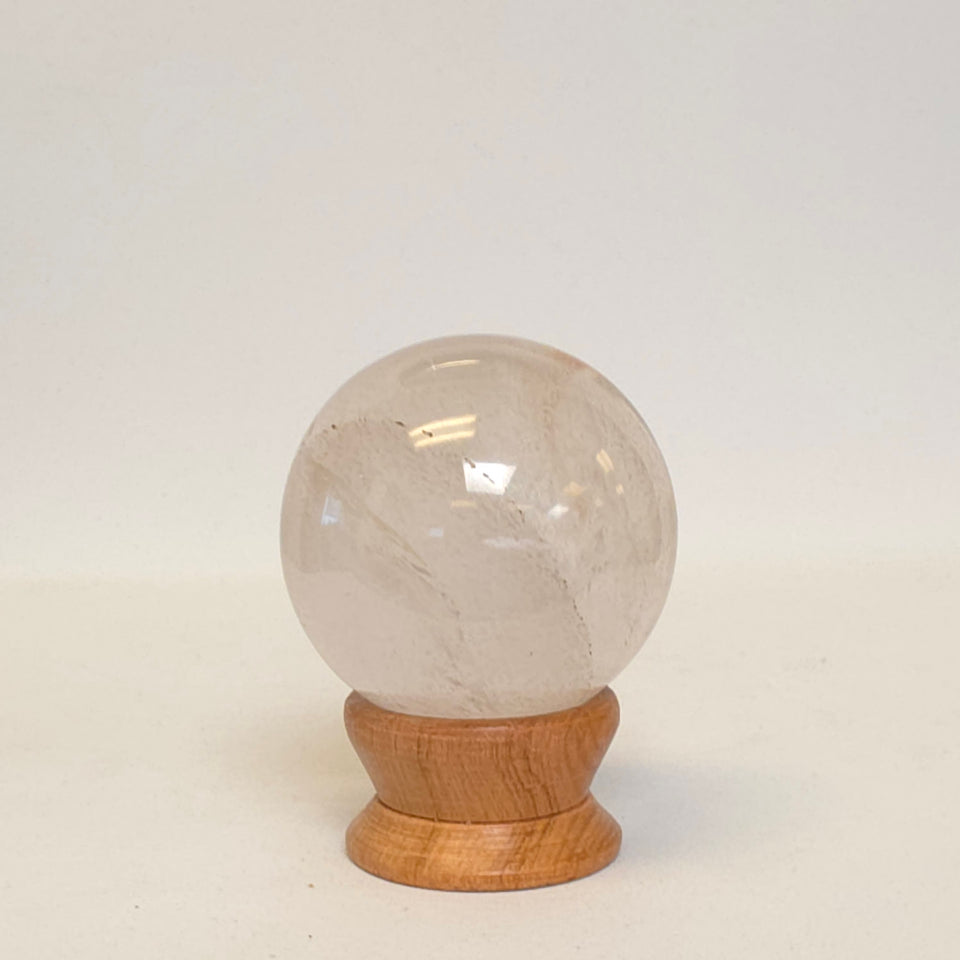 Clear Quartz Sphere with Golden Healer Inclusion | 50 mm