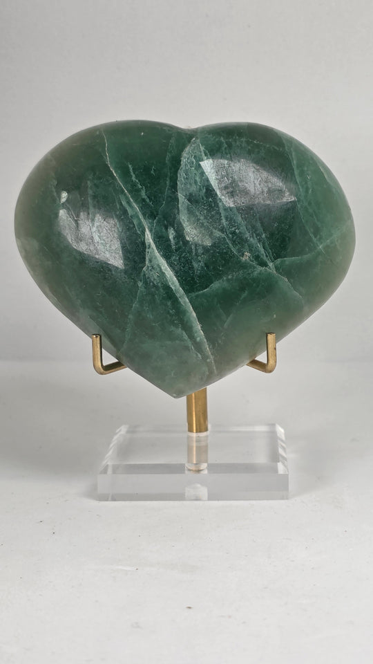 Green Fluorite Heart