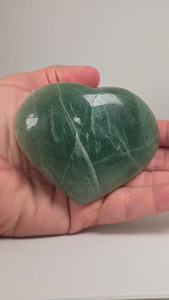 Green Fluorite Heart