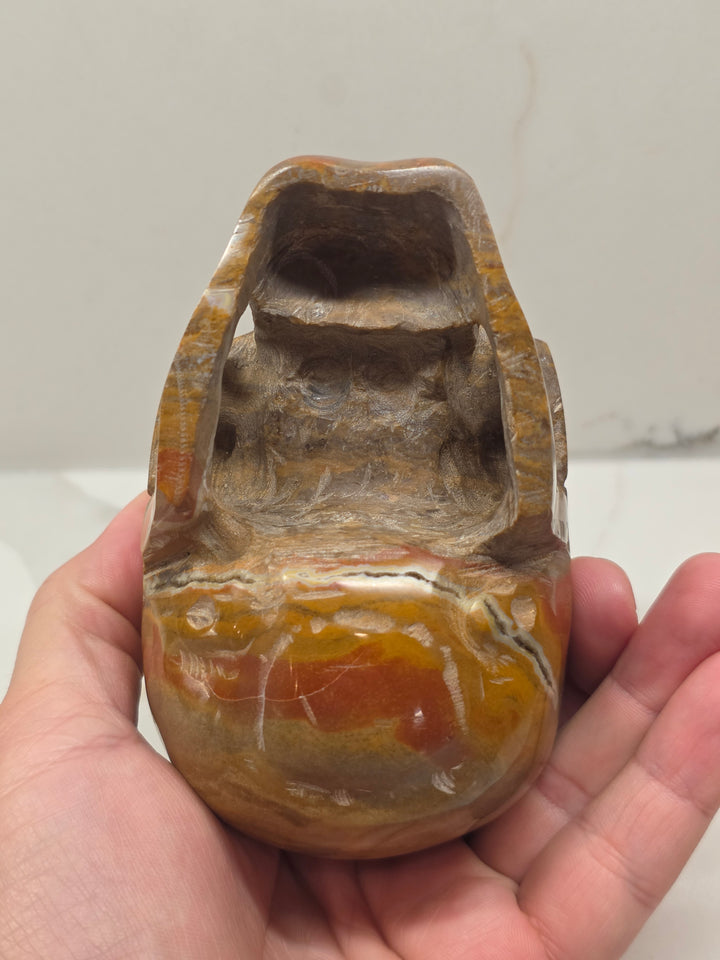 Ocean Jasper Skull Carving - 908g / 2lb