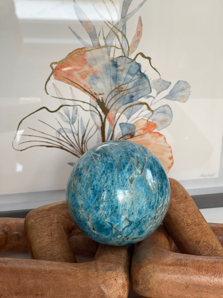 Blue Apatite Sphere (M)
