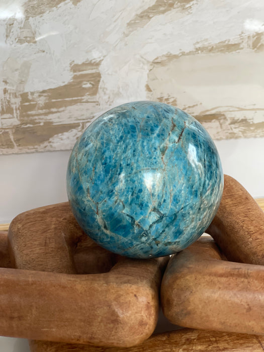 Blue Apatite Sphere (M)