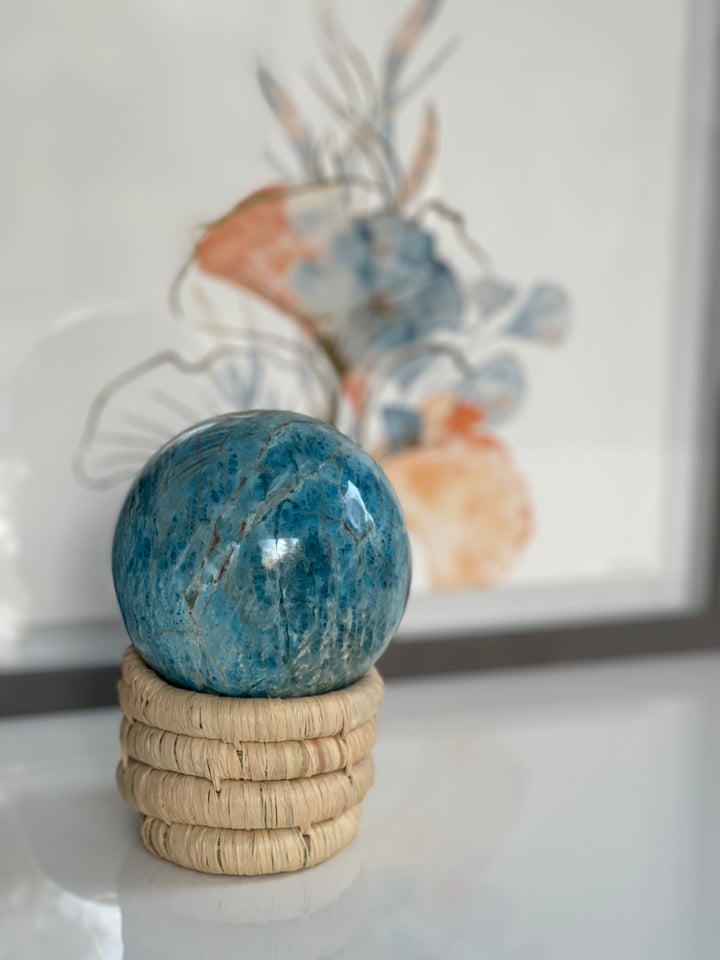 Blue Apatite Sphere (M)