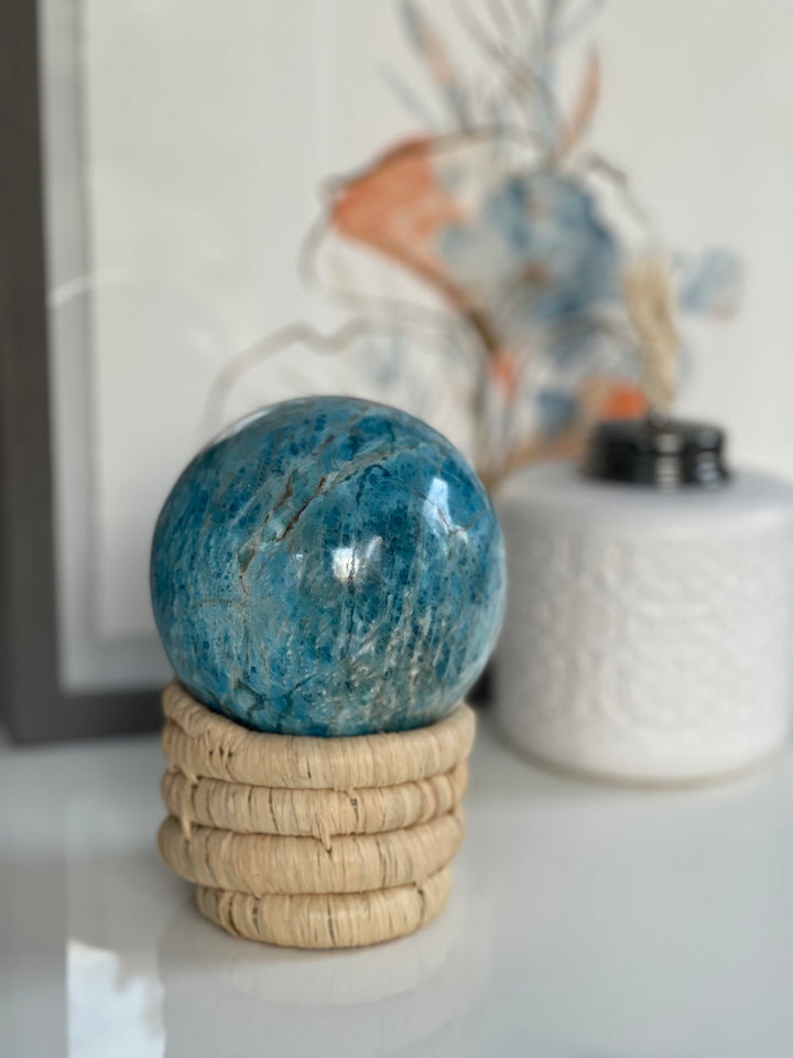 Blue Apatite Sphere (M)